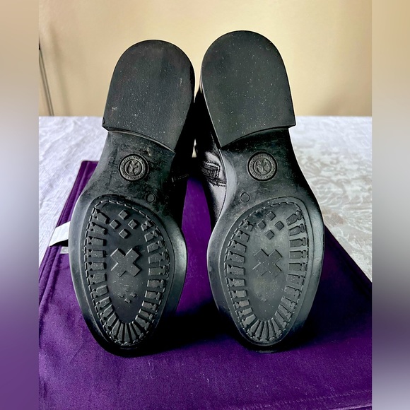 Aquatalia Pleated Accent Leather Knee-High Boots - Picture 12 of 12